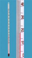 Simple type thermometer, solid stem, immersion depth total