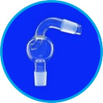 Splash heads acc. to Stutzer, bent, DURAN® tubing