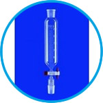 Dropping Funnels, cylindrical, borosilicate glass 3.3, with PTFE key stopcock