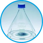 Fernbach baffled flasks, Pyrex®, with screw cap