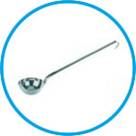 Ladle scoops, flat handle, 18/10 steel