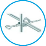 Double cross bosshead, 18/10 steel, angles 90° and 180°