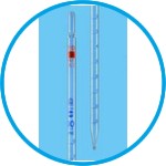 Graduated pipettes, total delivery, AR-GLAS®, class AS, blue graduation, type 3