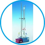 Solvent circulation apparatus, boro 3.3, with double oblique bore stopcock