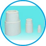 Stoppers, rubber, with turn-over flange