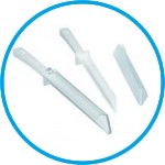Disposable spatulas LaboPlast/SteriPlast, PS/Green PE, white
