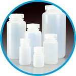 Wide-mouth bottle with screw cap Economy Type 2189, PE-HD/PP
