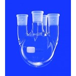 Lenz-Laborglas Round-bottom Flasks, Four-neck, C. Neck NS 45/40 3.3454.82